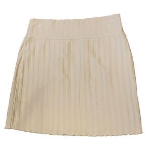 Aerie OG Groove Mini Skirt Size Small Ribbed Stretch OFFLINE Beige